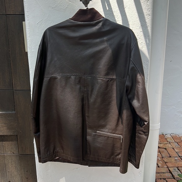 Vintage, Donald Pliner, bomber jacket glove, leather, Italian man size medium - Picture 3 of 9